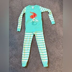 Hanna Andersson x Disney the little mermaid Ariel long sleeve pajama set 6/7